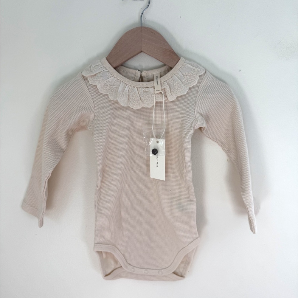 Quincy Mae Ruffle Collar Bodysuit NWT